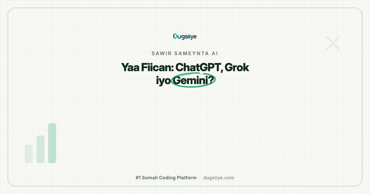 Yaa Fiican Sawir Sameynta AI: ChatGPT, Grok Imagine iyo Gemini?