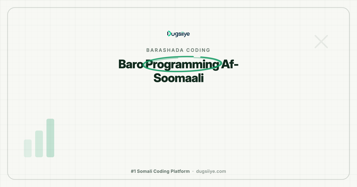 Baro Programming Af-Soomaali: Halkee Laga Bilaabaa?