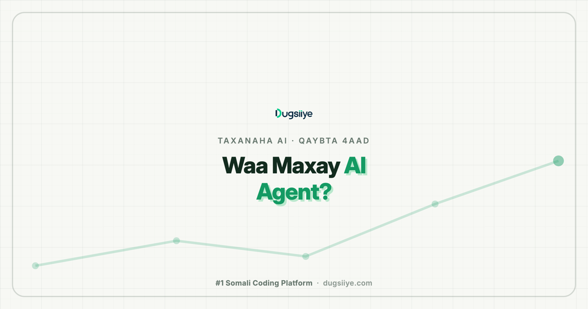 Waa Maxay AI Agent? Farqiga u dhexeeya Chatbot iyo Agent