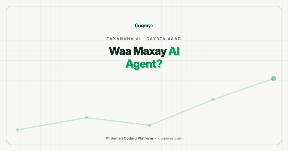 Waa Maxay AI Agent? Farqiga u dhexeeya Chatbot iyo Agent