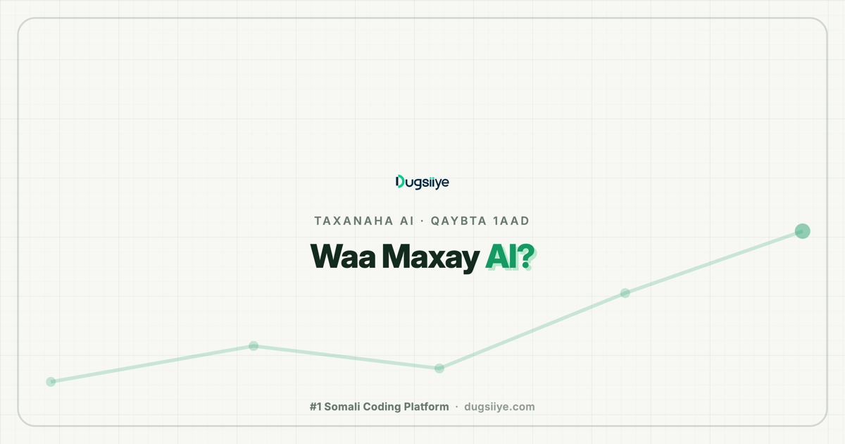 Waa Maxay Artificial Intelligence (AI)? Baro Af-Soomaali