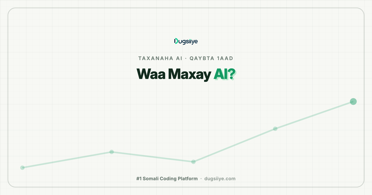 Waa Maxay Artificial Intelligence (AI)? Baro Af-Soomaali