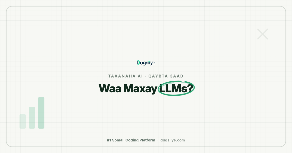 Waa Maxay LLMs (Large Language Models)? Sida ChatGPT iyo Claude u Shaqeeyaan